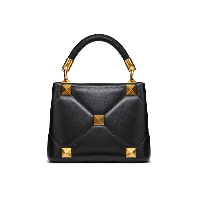 Valentino ROMAN STUD Sheepskin Handbag Shoulder Bag Crossbody Bag Mini Women's Black-2