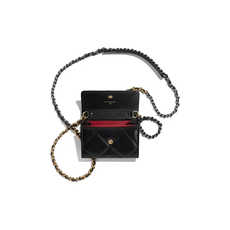 CHANEL 19Bag Goatskin Crossbody Bags Unisex Black-2