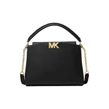 MICHAEL KORS Karlie Artificial Leather Shoulder Bag, Crossbody Bag, Handbag Medium Size Women's Black