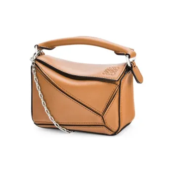 LOEWE Puzzle Calfskin Puzzle Bag Geometric Bag Handbag Shoulder Bag Crossbody Bag Mini Women's Warm Sand