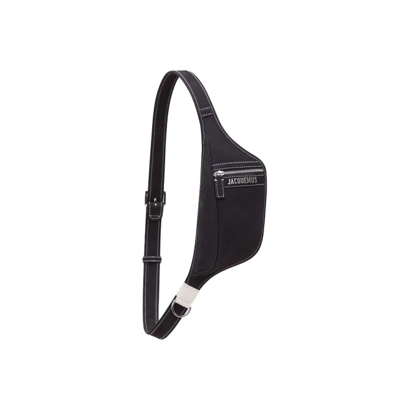 Jacquemus Cotton Fanny Pack Men's Black-1