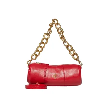 Manu Atelier Cylinder Calfskin Cylinder Bag Arrow Bag, Shoulder Bag, Crossbody Bag Mini Women's