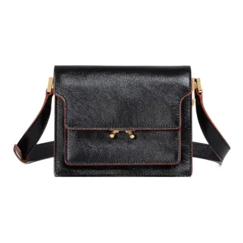 MARNI Trunk Calfskin Trunk Bag, Shoulder Bag, Crossbody Bag Mini Women's Black