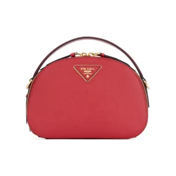 PRADA Nylon Fabric Handbags Shoulder Bags Unisex Red