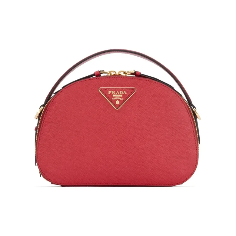 PRADA Nylon Fabric Handbags Shoulder Bags Unisex Red-0