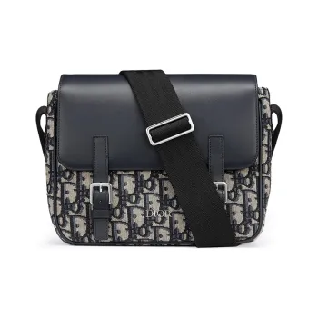 DIOR Canvas With Leather Messenger Bag, Crossbody Bag, Shoulder Bag Kids' Blue