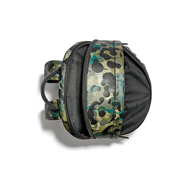 COACH Charter Pebbled Leather Backpack Large Size Men's Camouflage-2