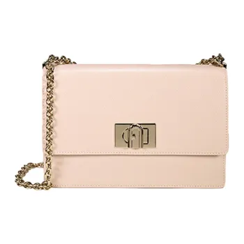 Furla 1927 Collection Cow Leather Shoulder Bag Women's Pink