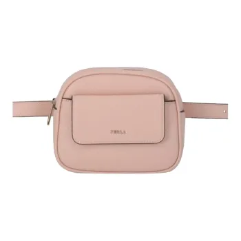 Furla Litchi Grain Leather Fanny Pack Women's Pink