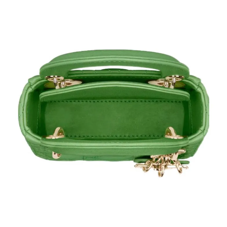 DIOR Lady Dior Sheepskin Lady Dior Bag, Shoulder Bag, Crossbody Bag, Handbag Extra Mini Women's Green-3