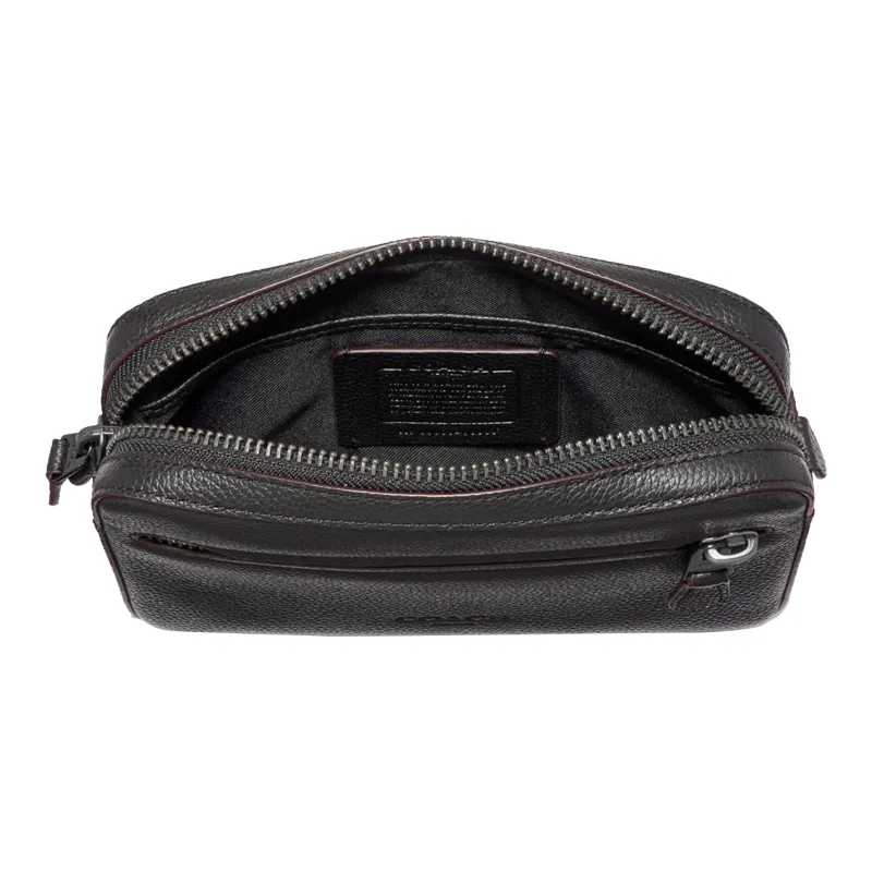 COACH Metropolitan Leather Small Square Bag Sling Bag, Fanny Pack Small Size Men's Black-2