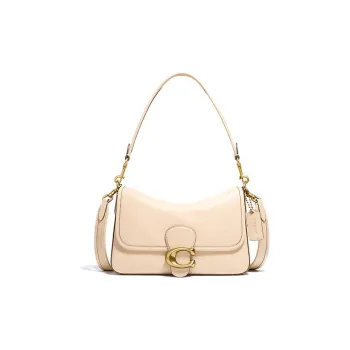 COACH Tabby Leather Shoulder Bag Handheld Shoulder Bag Women's Ivory White