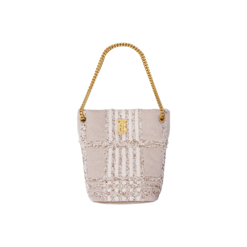 Burberry Lola Bag Sheepskin Bucket Bag, Handbag, Shoulder Bag Women's Natural-5