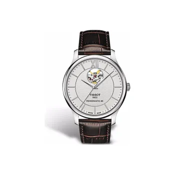 Tissot T Classic Tradition Powermatic 80 Open Heart Automatic Silver