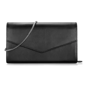 INJOYLIFE Cow Leather Chain Bag Small Square Crossbody Bag Shoulder Bag Mini Women's Black