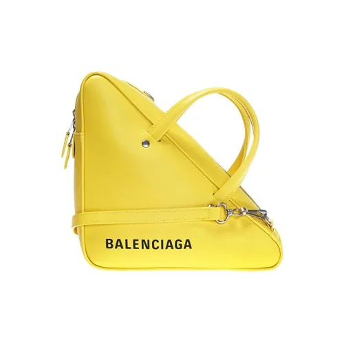 Balenciaga Cow Leather One Shoulder Handbag Regular Women's Yellow