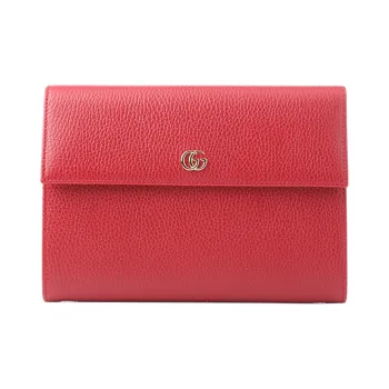 GUCCI GG Marmont Leather Clutch Regular Women's Red