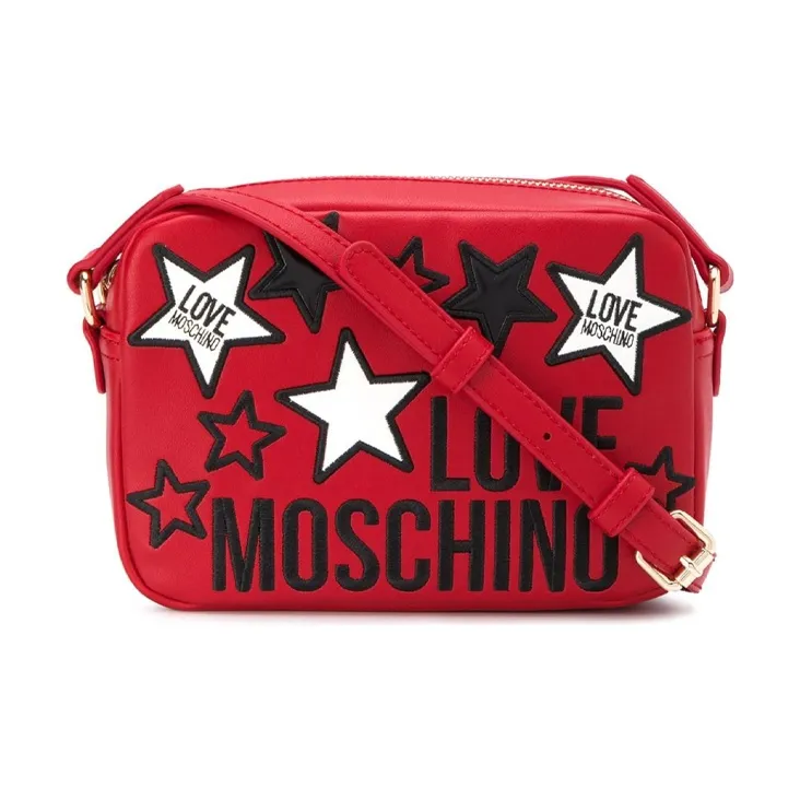 MOSCHINO PU Portable Crossbody Bag, Shoulder Bag Mini Women's Red-0