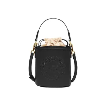 MICHAEL KORS Aidy Cow Leather Bucket Bag Handbag Shoulder Bag Crossbody Bag Small Size Women's Black