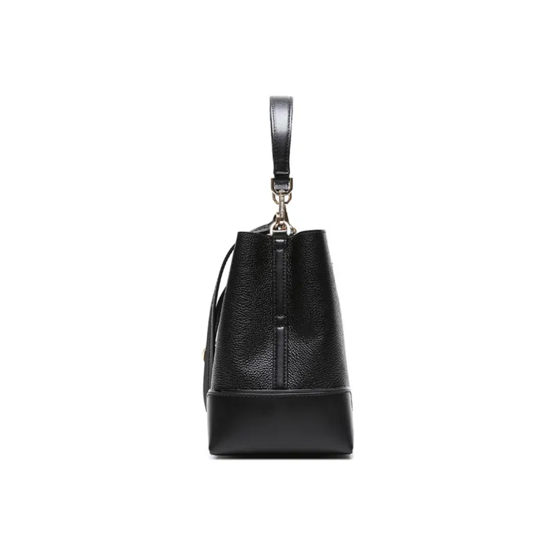 MICHAEL KORS Mercer Gallery Bucket Leather Bucket Bag, Crossbody Bag Trumpets Women's Black-3