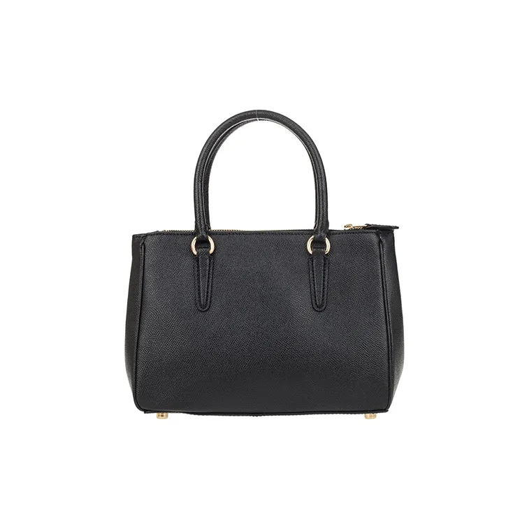 COACH Surrey Leather One Shoulder Handbags Women's Black-1
