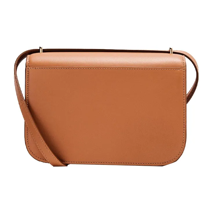 LOEWE Goya Silk Calfskin Portable One Shoulder Crossbody Clutches Small Size Women's Brown-2