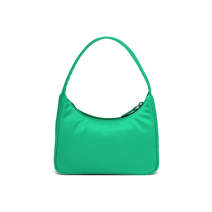 PRADA Hobo Nylon Shoulder Bag Handbag Shoulder Bag Women's Mint Green-2