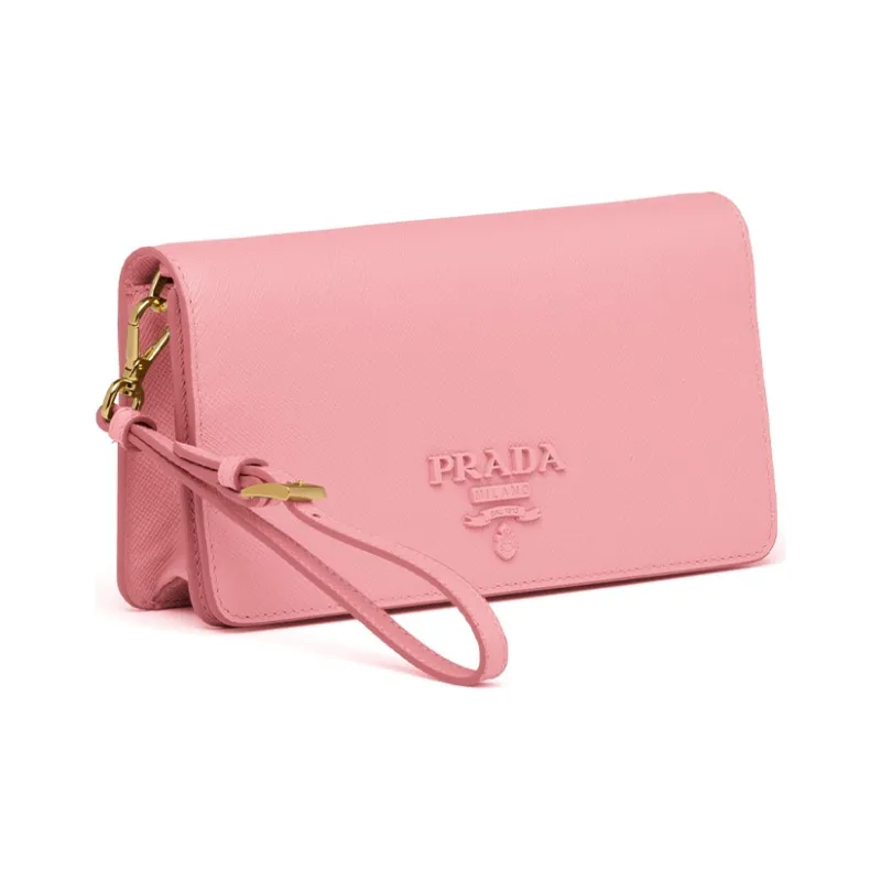 PRADA Saffiano Leather Handbag Shoulder Bags Women's Bright Pink-1