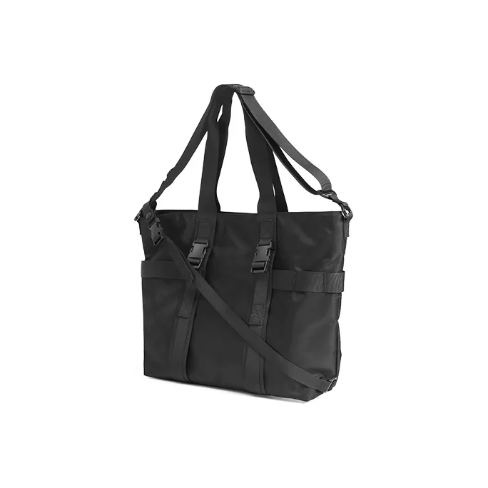 MYEDITION 22L Tote Laptop Bag Commute Shoulder Bag Outdoor Bag Nylon Fabric Black Unisex-4