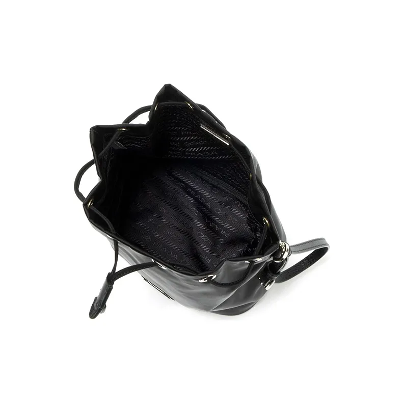 PRADA Nylon Makeup Bag Shoulder Bag Unisex Black-4