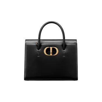DIOR ST HONORÉ Cow Leather Handbag Handbag Large Size Women's Black