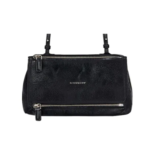GIVENCHY Pandora Patent Leather Shoulder Bag Crossbody Bag Mini Women's Pure Black