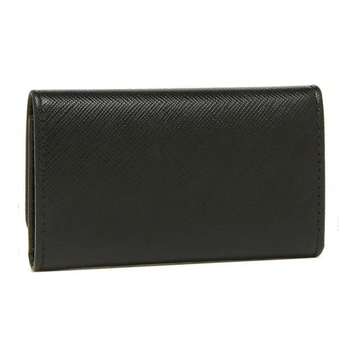 PRADA Leather Wallet Men's Black-3