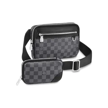 LOUIS VUITTON Messenger Calfskin Messenger Bag 2 in 1 Shoulder Bag, Crossbody Bag Regular Women's Black