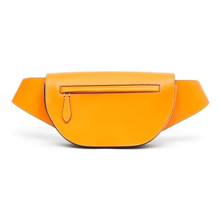 Burberry Olympia Cow Leather Fanny Pack Small Size Men's Yellow-0