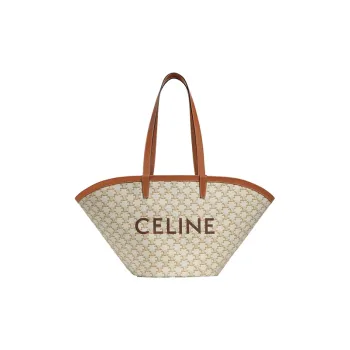 CELINE Couffin Canvas With Leather Trim Tote Bag, Shopping Bag, Handbag, Shoulder Bag Women's