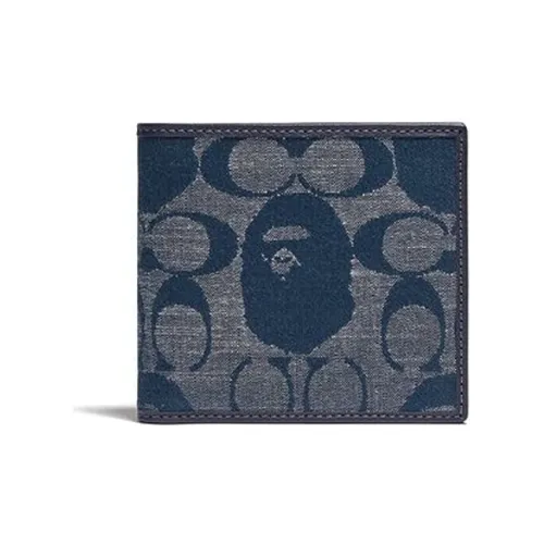 Bape Black X COACH 3 IN 1 Wallet Wallets