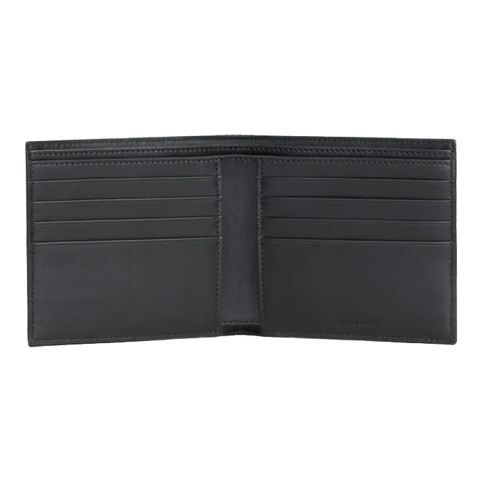 CELINE Grain Cow Leather Wallet Men's Black-3
