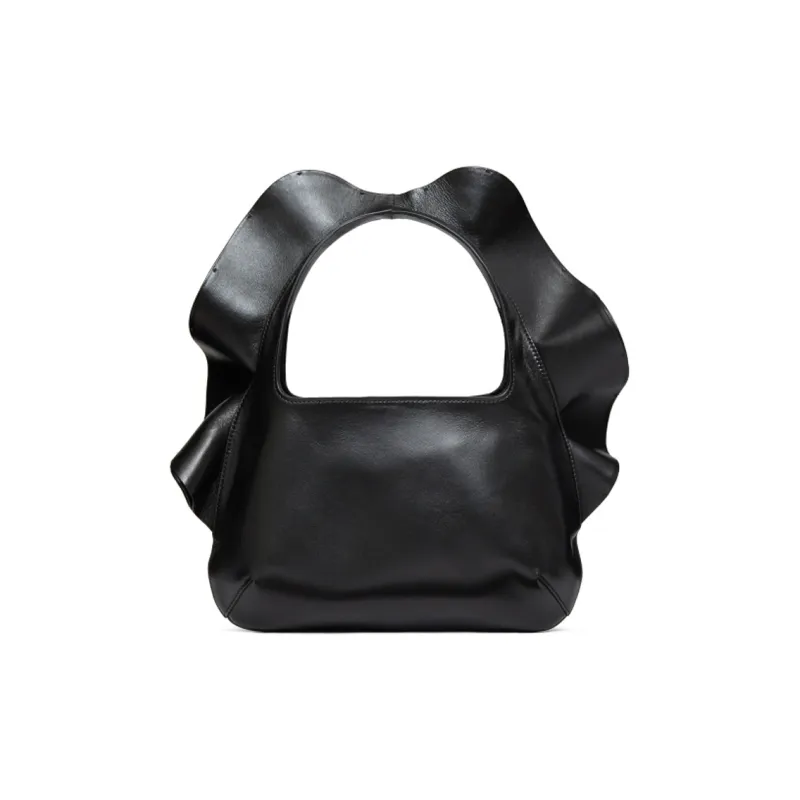 Valentino Atelier Sheepskin HOBO Bag, Shoulder Handbag Small Size Women's Black-1