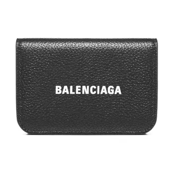 Balenciaga Cow Leather Wallet Women's Black