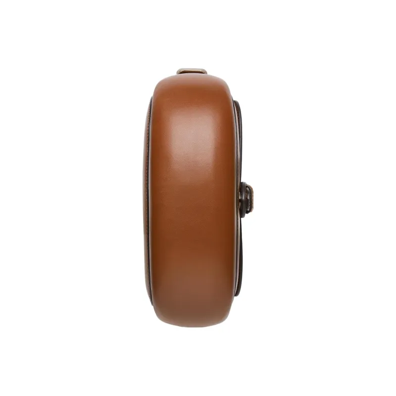 GUCCI Leather Fanny Pack Handbag Shoulder Bag Women's Brown-6