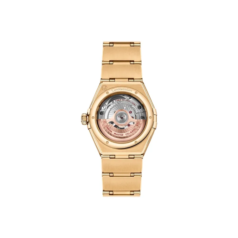 OMEGA Constellation Collection Automatic Mechanical Movement Women's Watch Watch 29mm Gold Dial Gold Watch Case-1