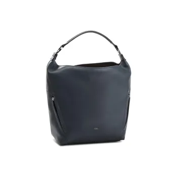 Furla Lady Leather Handbag Large Size Women's Navy