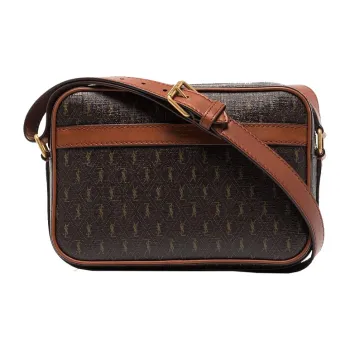 SAINT LAURENT Cow Leather Camera Bag Shoulder Bag Crossbody Bag Unisex Chestnut/Earth Brown
