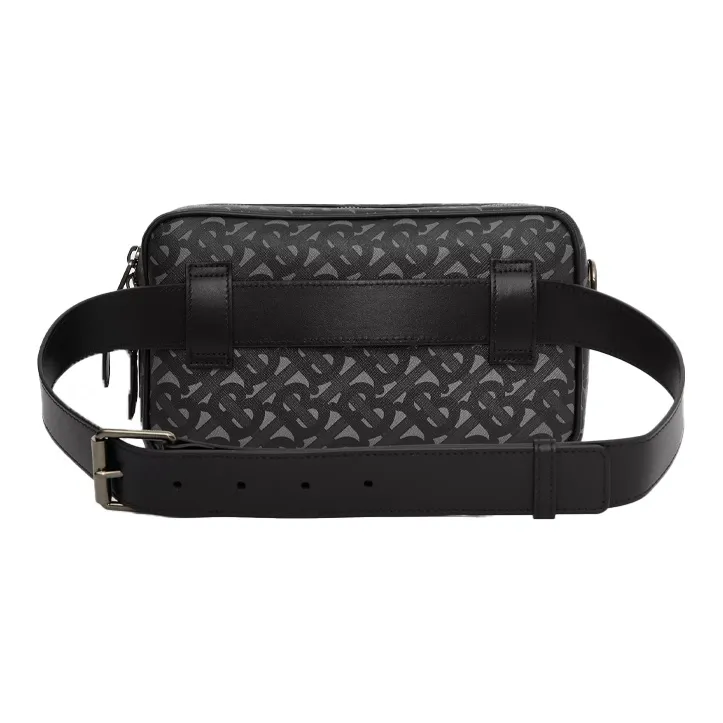 Burberry Eco Friendly Canvas Fanny Pack Regular Men's Gray, Black-2
