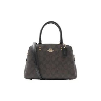 COACH Lillie Cow Leather Handbag, Shoulder Bag, Crossbody Bag Small Size Women's Dark Brown