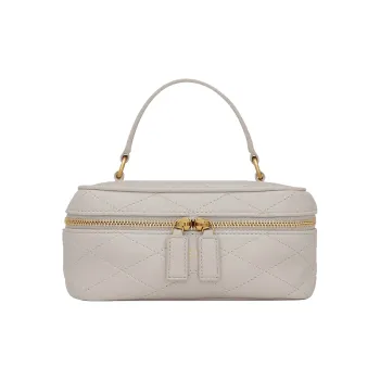 SAINT LAURENT Lambskin Shoulder Bag, Crossbody Bag Mini Women's White