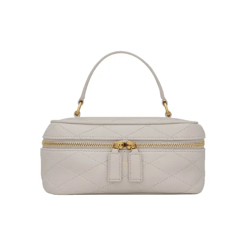 SAINT LAURENT Lambskin Shoulder Bag, Crossbody Bag Mini Women's White