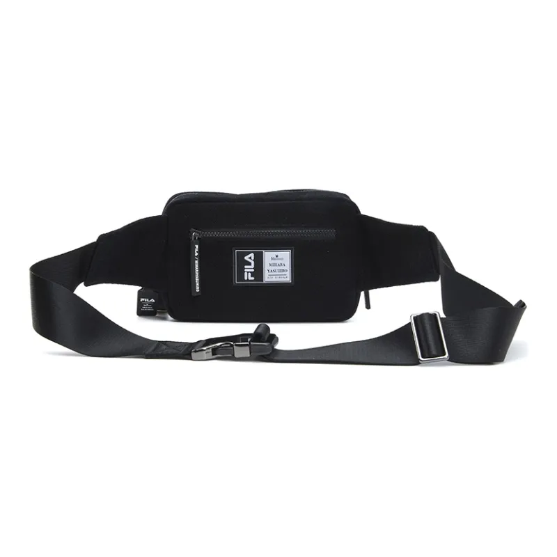 FILA Fabric Crossbody Bag, Fanny Pack Regular Unisex Jet Black-2