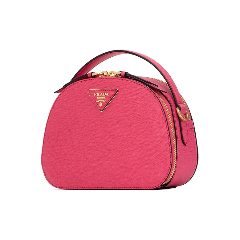 PRADA Saffiano Cow Leather Crossbody Bag Regular Women's Magenta Pink-1
